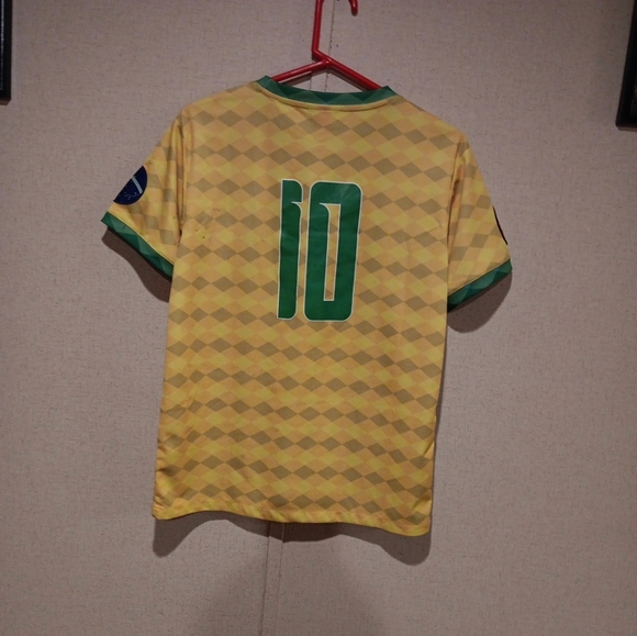 BRAZIL 1990 World Cup National Team Headgear Classics Soccer Jersey Size L - Picture 5 of 6